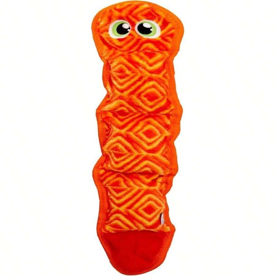 Outward Hound Durablez Stuffing-Free Squeaky Interactive Dog Toy, Tough Plush, Snake, Blue, XL - Con rắn hồng - Xem 1