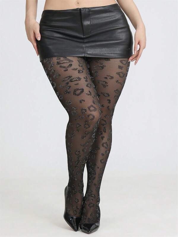 1 par de lencería sexy, medias de red negras con burbujas circulares