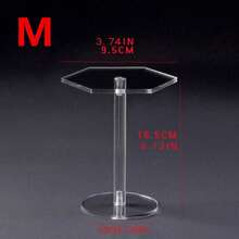 1pc Multipurpose Transparent Acrylic Display Stand, Perfume/Collectibles/Makeup Organizer Rack For Desk - Transparent - Diamond - View 4