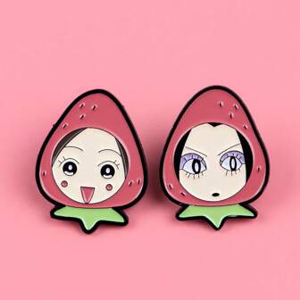 1pc/Set Cartoon Girl Brooch, NANA Badge, Apparel & Backpack Decor, Accessories, Metal Lapel Pin, Bag Emblem, Gifts For Friends