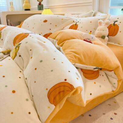 新しいタイプ a ミルクベルベット ab 表面 4 点セット肥厚スノーフレークベルベットコーラルベルベットドミトリーシーツスタイル 3 点セットキルトカバー ~