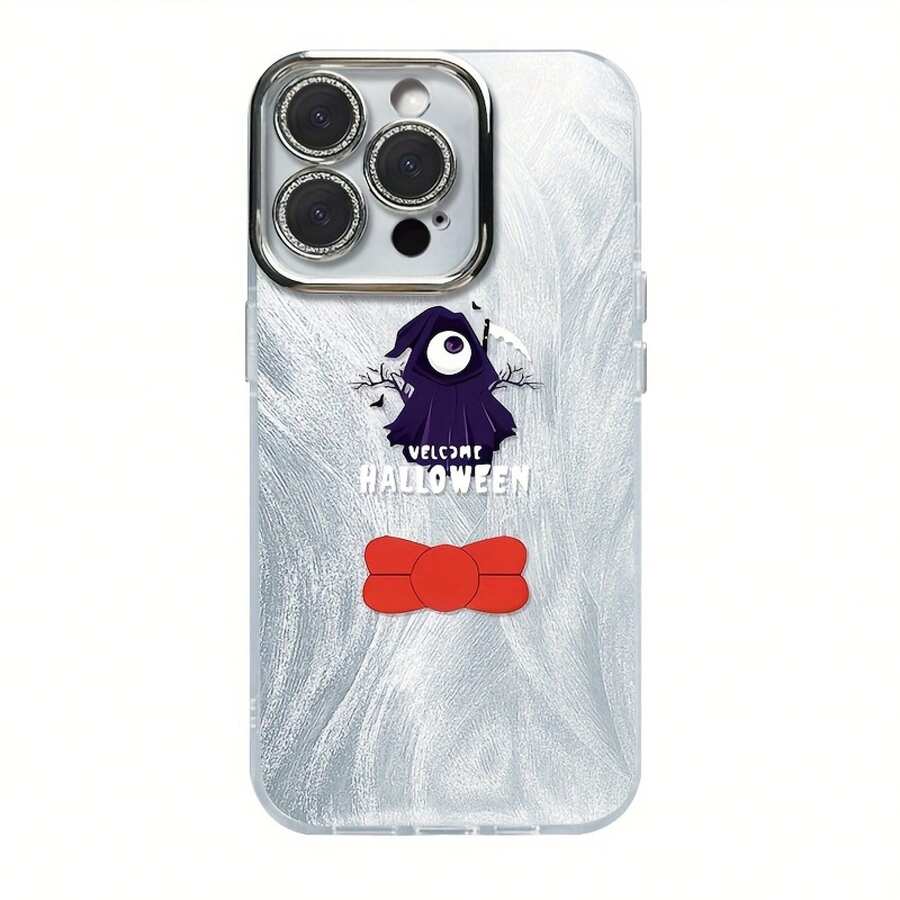 Funda para teléfono (1 unidad) con hilo de color degradado, IMD, láser. Compatible con phone 6/15/14/13/12/11 (toda la serie), 13/14 Pro, 15 Plus y 16 Pro. Incluye protector de lente. Resistente a golpes. Diseño clásico híbrido. - Blanco - Ver 1