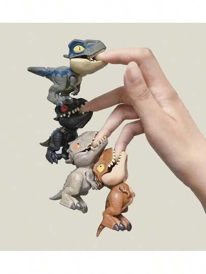 1/3/5 piezas Modelos de dinosaurios y animales (estilos aleatorios, sin duplicados) Juguetes para morder los dedos de dinosaurios, nuevos modelos novedosos, decoración de animales y dinosaurios, accesorios colgantes, 1/3/5 piezas Modelos de dinosaurios y animales (con función de morder los dedos), estilos aleatorios, exquisitos y compactos, material duradero, varias formas de dinosaurios
