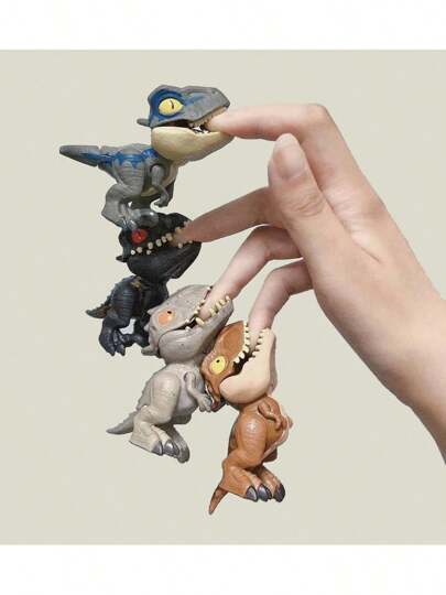 1/3/5pcs Dinosaur And Animal Models (Styles Do Not Repeat At Random) Dinosaur Finger-Biting Toy Novelty Model Animal Dinosaur Ornaments Display Pendant Ornaments1/3/5 Dinosaur Animal Models (With Finger-Biting Function) In Random Styles, Exquisite And Compact Style, Durable Material, Various Dinosaur Shapes
