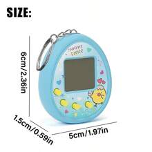 1pc Children Mini Handheld Virtual Electronic Pet, Game Console Black & White Screen Keychain Backpack Pendant Decoration Virtual Pet Gift (Battery Included), 126 Virtual Pets Optional, Kindergarten/School Party Gifts, Reward Small Gifts, Halloween/Christmas/Birthday Gifts, Kids/Boys & Girls/Student - Multicolor - View 9