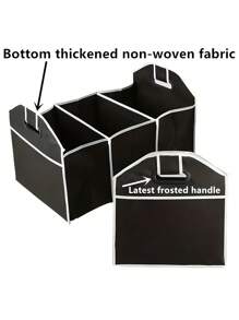 1 pezzo Organizer multifunzionale per il bagagliaio dell'auto ad alta capacità, borsa portaoggetti da viaggio, borsa per protezione degli indumenti, borsa portaoggetti per auto pieghevole e impermeabile con 3 scomparti, contenitore in tessuto non tessuto, borsa portaoggetti pieghevole e portatile, adatta per SUV, Camion, Van, Sedan