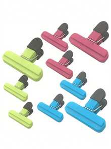 3 件装薯片夹，便携式大号薯片袋夹，各种尺寸升级宽口食品储存袋带密封夹，重型密封夹密封工具厨房整理配件