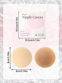 Women's Summer Gift Box Silicone Nipple Covers, Invisible Seamless, Waterproof Sweat-Proof, Breast Petals, Adhesive Bra, Strapless Sticky Bra, Reusable, Suitable For Sleepwear, Wedding Dress, Dresses, Bikini, Swimwear, Backless Outfits, Sports Bras, Halloween, Back To School, Campus - Multicolor - View 4