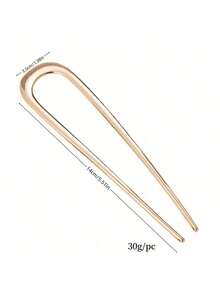 3/2/1件套大号优雅金色U型金属发夹 - 适合浓密长发，女士法式发夹，发髻延长器，发髻制作器，发夹，发饰，学习用品，法式发卡 - 彩色 - 查看 9