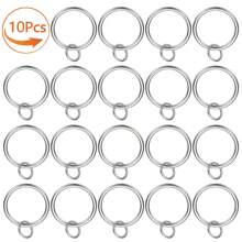 10Pcs/30Pcs/50Pcs 1.5-Inch Open-Hole Metal Curtain Rings, Hanging Rings And Hooks, For Curtain Rods, Shower Curtains, Living Room, Bathroom (Gold, Black, Silver)