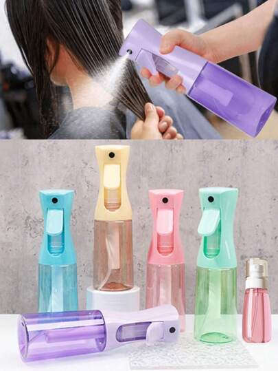 1 Frasco de Spray para Cabelo, Frasco de Spray Contínuo de Alta Pressão com Revestimento Colorido, Embalagem Colorida de Beleza e Hidratação, Borrifador Contínuo de Desinfecção com Álcool (300ml), em Embalagem Transparente Rosa, Borrifador Contínuo para Casa, Borrifador de Água Ultrafino, Produto de Cuidados com os Cabelos Reutilizável, Para Limpar Cachos de Plantas, Etc., Ferramentas de Cuidados com os Cabelos