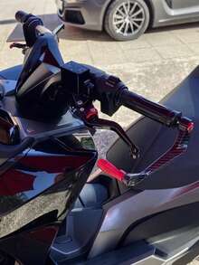 CNC Aluminum Motorcycle Handguards – Brake & Clutch Lever Protection, Carbon Fiber Texture Finish, Universal Fit For Off-Road Bikes, Scooters & Street Vehicles, Easy Installation, Durable Hand Protectors For Riders,Motorcycle Modification Protection Bar - Multicolor - View 5