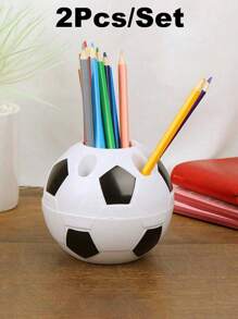1 pièce Porte-crayon et porte-brosse à dents de forme de football. Présentoir de bureau pour la décoration de la maison. Cadeau pour les étudiants, rentrée scolaire