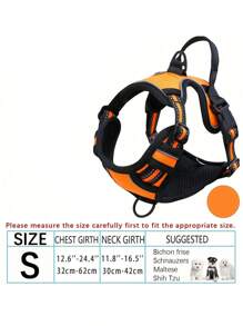 防拉扯狗背带，配备双牵引绳夹，可调节软垫反光牛津布背心（防勒颈），易操控手柄——适合所有尺寸的狗狗。下单前请确认尺寸！（仅包含背带，牵引绳另售！）