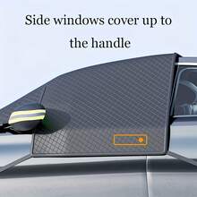 2025 Best-Selling Luxury Car Snow Cover - Heavy-Duty Winter Windshield Protector Magnetic Attachment For Easy Installation Effectively Resists Snowstorms, Frost, And Accumulated Snow Also Provides Sun Protection To Prevent Interior Sun Damage Enhances Interior Maintenance - 黑色 - 查看 5