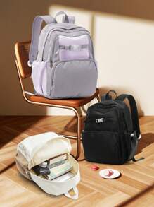 Mochila Escolar Fofa para Meninas Adolescentes, Mochila Escolar de Alta Qualidade, Sacola Escolar, Bolsa Escolar da Moda, Bolsa para Escola Elementar, Ensino Médio e Faculdade, Mochila Escolar para Estudantes, Mochila Grande de Viagem para Faculdade Compatível com Laptop de 15,6 Polegadas, 42 * 14,5 * 32