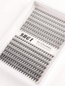 280pcs Classic 10D/20D Suitable For Beginners, DIY False Eyelashes, Long Individual Lashes, Mink Fur Cluster Eyelash Extensions Lash Clusters, Eyelash Clusters, Individual Eyelashes, Lashes, Fake Lashes - Black - View 3