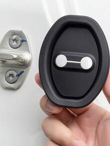 4 Stücke Autotür-Schloss-Schutz - Stoßabsorbierende Silikonabdeckungen für Geräuschreduzierung - Universelle Passform für die meisten Fahrzeuge (Schwarz, einfache Montage)