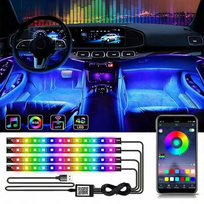 250-LED RGB Underglow Kit: 16M Colors, 9 FX Modes, IP67 Waterproof, Remote Control For Cars/Trucks/SUVs/Motorcycles