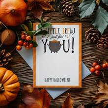 5pcs "A Little Brew Just For You" Gift Card Holders, Halloween Happy Coffee Gift Card Holders - Multicolor - View 3