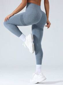 Nahtlose, hochdehnbare Sport-Yoga-Leggings für Damen, Frühling/Sommer