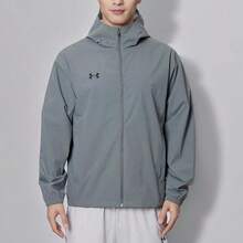 Under Armour 男士复古时尚连帽夹克，男士春季夹克 - 灰綠色 - 查看 2