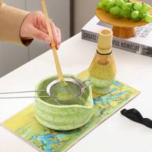 1 件/4 件抹茶茶具，包括抹茶碗、100 齿茶筅、茶勺、茶巾（礼盒装） - 彩色 - 查看 3