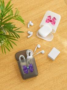1pc A Portable Box For Organizing Wires And Cables, A Desktop Management Solution, Shelves And Accessories For Organizing, An Ideal Choice For Chargers And Travel Headphone Cables, A Lightweight And Portable Wired Jewelry Storage Box For Headphones, Necklaces, Chargers, Miscellaneous Storage Boxes, As Well As Storage Boxes For Coins, Lipstick, And Jewelry In The Office.