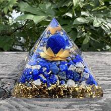 Boho Resin Geometric Pyramid Decor Large 6.5cm - Aesthetic Crystal Obelisk Shelf Decor, Zen Office Ornament, Spiritual Gift For Women Men,Nique Gift Idea For Housewarming Office Desk Display