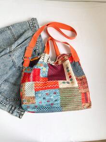 休闲多功能户外大容量女士单肩包 - 彩色 - 查看 7