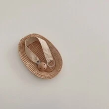 1pc Handmade Fabric Pacifier Chain, Pacifier Teether Anti-Lost Hanging Strap