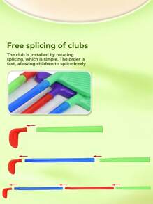 儿童高尔夫球杆套装，室内外运动训练，便携式可伸缩手推车箱，亲子互动，男孩女孩休闲娱乐竞技益智运动玩具，圣诞礼物