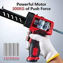 MARSOSAUR Caulk Gun NonDrip Electric Caulking Gun With 300 KG Thrust Cordless Silicone Tool Gun With Constant Flow Tech Lightweight 10oz Caulk Guns With LED Light