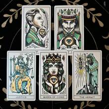 1 Box Tarot Cards, 78pcs English Version, Suitable For Back To School, Christmas, Halloween, Thanksgiving Gift, Party Board Games And Card Games