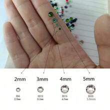 500 cái/1000 cái Nhựa DIY Thạch Rhinestone Đáy Phẳng Đá Rhinestone Mini Phụ Kiện Trang Sức, Đá Rhinestone Cho Ốp Điện Thoại, Giày Dép, Trang Trí Quần Áo, 2mm/3mm/4mm/5mm/6mm - Khổng Lân - Xem 4