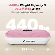 MERACH Vibration Plate Exercise Machine, Bluetooth And Silicone Pedal, Stimulate Deep Fat, Automatic Sensing, Vibration Plate For Lymphatic Drainage, Vibrating For Weight Loss - 美規A型插(110-127V) - 查看 7