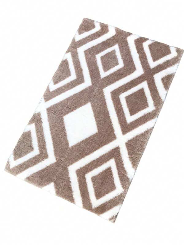 Made In Turkey - Jassrug Royal Tile Bathroom Carpet 50x80 Cm – Non-Slip Base - Soft & Durable