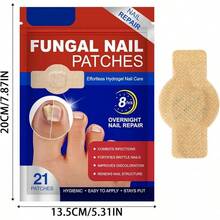 21 Pieces Nail Fungus Treatment, Nail Repair Patch, Nail Fungus Treatment For Toenails, Extra Strong Toenail Fungus Treatment, Nail Fungus Treatment Patch (1 Bag)
