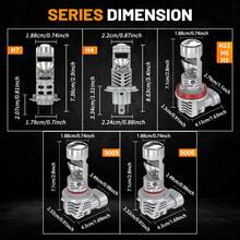 HYNBYZJ 2 件 H7 H4 LED 汽车灯 LED 投影镜头汽车灯泡 H11 汽车大灯涡轮雾灯 9005 HB3 9006 HB4 汽车配件