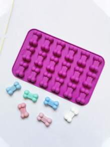 2 piezas o 1 pieza Moldes de silicona con forma de huella de pata y hueso, aptos para aperitivos pequeños de perro, cubitos de hielo, galletas, chocolates, gelatinas, pastelitos