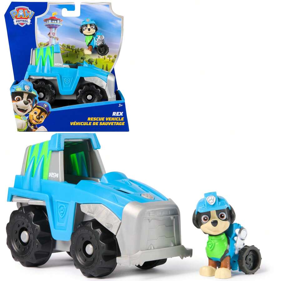 Spin Master Official Dinosaur Rescue Truck Toy, Includes Collectible Action Figure, Ideal Holiday Gift For Children 3+ Years Old - REX - View 1