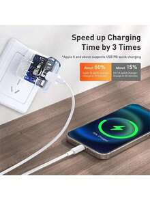 PD 30w Quick Charger + PD Fast Charging Data Cable Fast Charger Adapter,Compatible With IPhone 14 Pro Max/14 Pro/14 Plus/14/13 Pro/13/12/11/XS/XR/8/7iPad Series, EU Standard, Efficient Charging Kit,European Standard PD 30W Multifunctional Protective Wall Charger, Christmas Gift/ Gift For Family - EU C Type Plug(220-240V) - View 5