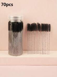 100/70/50 piezas Brochas para pestañas, varillas de máscara con contenedor, rizadores de cejas desechables flexibles, cepillo de pestañas para extensiones de pestañas, rizador de cejas, brochas de aceite de ricino (no todos los artículos vienen en botella) (varios colores disponibles)