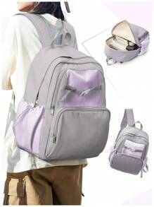 Mochila Escolar Fofa para Meninas Adolescentes, Mochila Escolar de Alta Qualidade, Sacola Escolar, Bolsa Escolar da Moda, Bolsa para Escola Elementar, Ensino Médio e Faculdade, Mochila Escolar para Estudantes, Mochila Grande de Viagem para Faculdade Compatível com Laptop de 15,6 Polegadas, 42 * 14,5 * 32