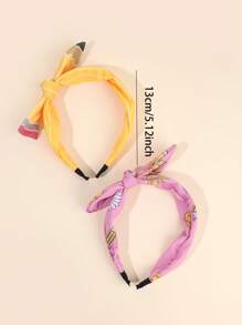 2pcs Back To School Headband For Students Pencil Bow Hairband Pencil Flower Stripes Pattern Bow Head Band Pencil Printed Bunny Ears Hair Band Cute Pink Yellow Pencil Headwear For First Day Of School Terms Begins Gifts Bow Headband Teens Hair Accessories