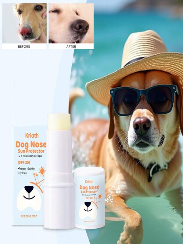 Hundenasenschutz-Creme, UV-Schutz für Haustiere Outdoor, Sheabutter, Vitamin E, sanfte Pflege