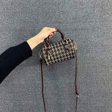 Women Shoulder Bags - 千鳥格咖色 - 查看 2