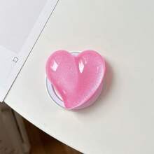 爱形闪光手机可扩展支架，多功能可旋转桌面支架，粘合和磁性选项兼容所有智能手机，兼容 、Android 手机，生日、家人、朋友的礼物，推拉式手机握把手机支架手机配件