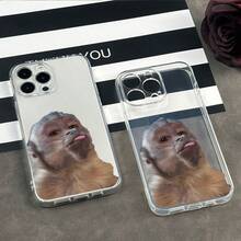 This Phone Case Features A Monkey Pattern And Is Made Of Uv-Resistant, Shockproof TPU Material. It Is Transparent And Offers Comprehensive 360-Degree Protection. This Case Makes An Excellent Gift For Both Boys And Girls, Compatible With Various  Models Including 16, 15, 14, 13, 12, 11, And