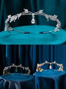 1 chiếc băng đô cài tóc thời trang thanh lịch dành cho nữ, làm từ hợp kim kẽm, kiểu dáng cổ điển, thích hợp cho cosplay, chụp ảnh, trang trí Giáng sinh, phụ kiện tóc cưới. - Nhiều màu - Xem 1